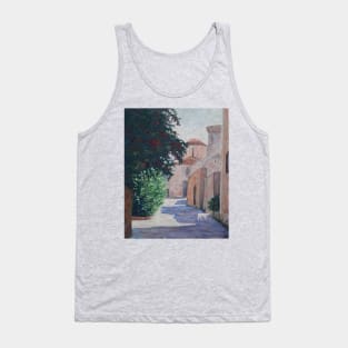 Rhodes Old Town Oil painting Tank Top